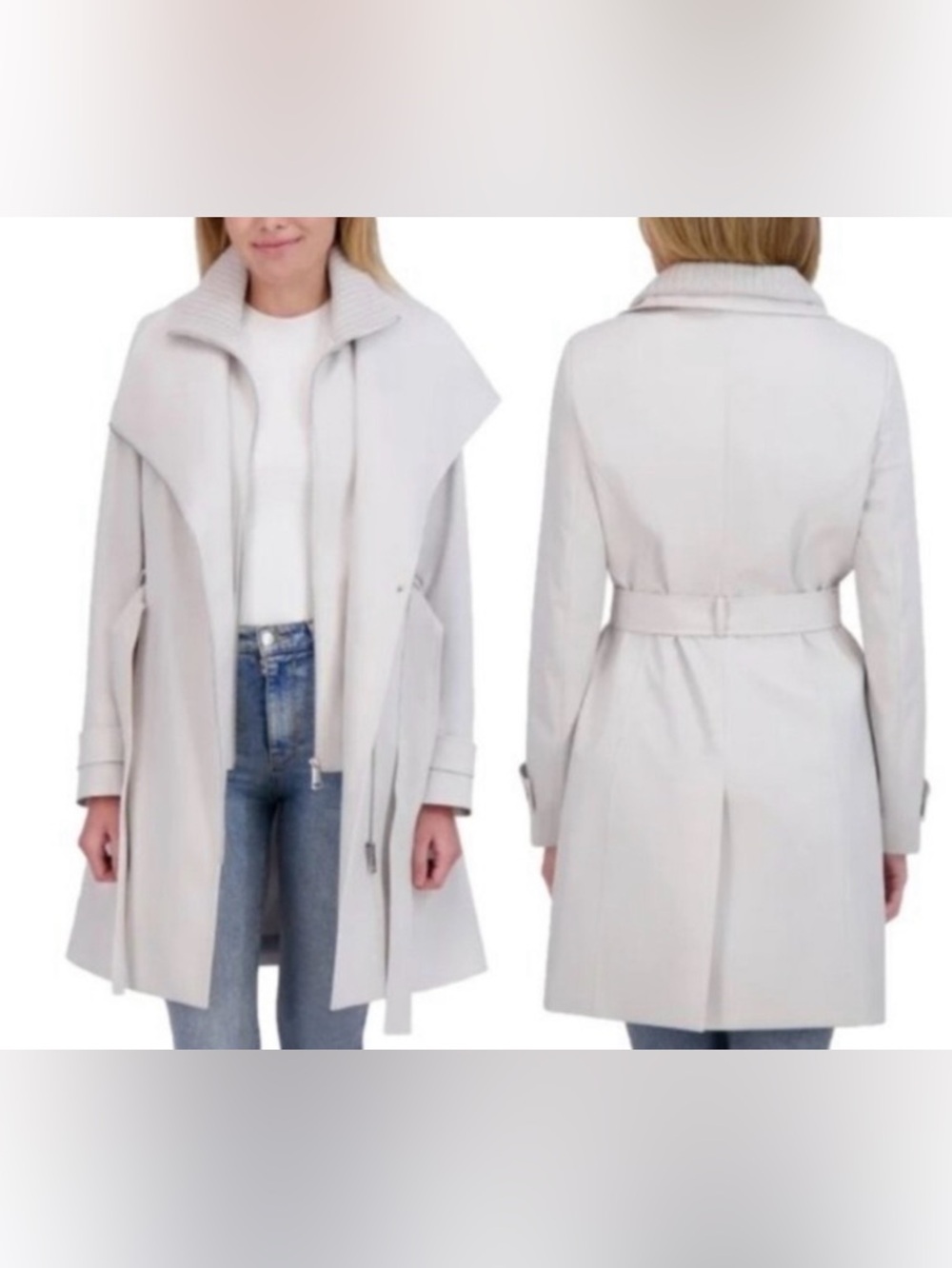 ❤️Halston Heritage Light Gray Coat New Size M